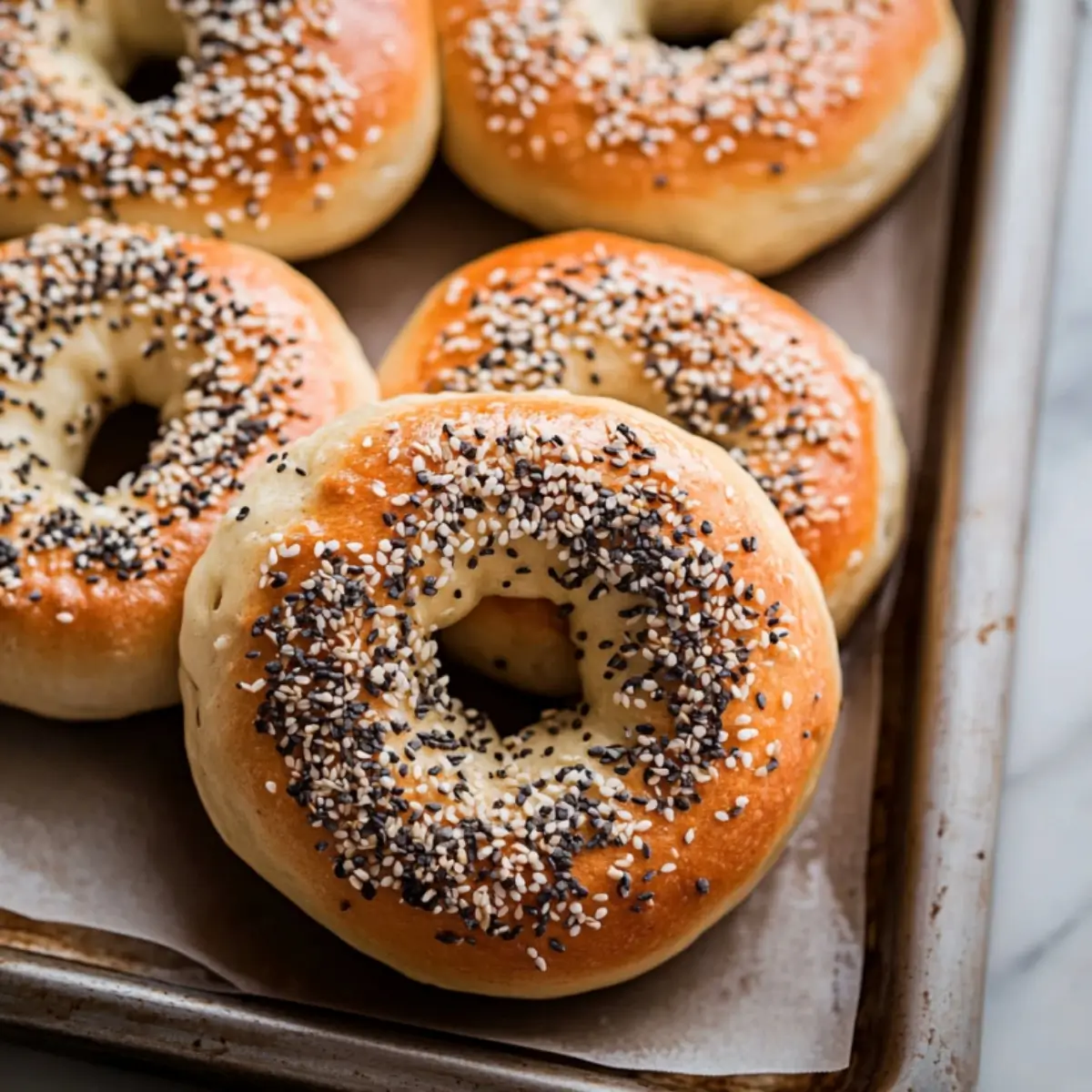 High Protein Bagels Recipe (10g Protein!) 8 Greek yogurt bagel dough being shaped into bagel rings on floured surface