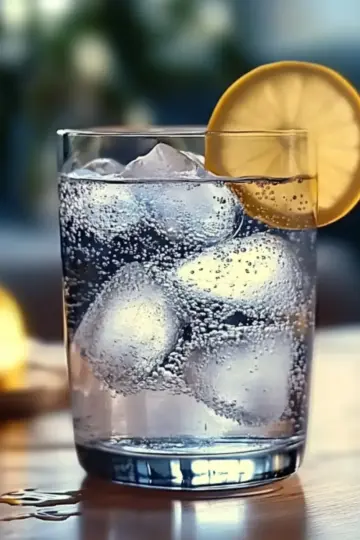 Hands preparing Ice Water Hack For Weight Loss by adding fresh lemon juice to ice-cold water in glass pitcher