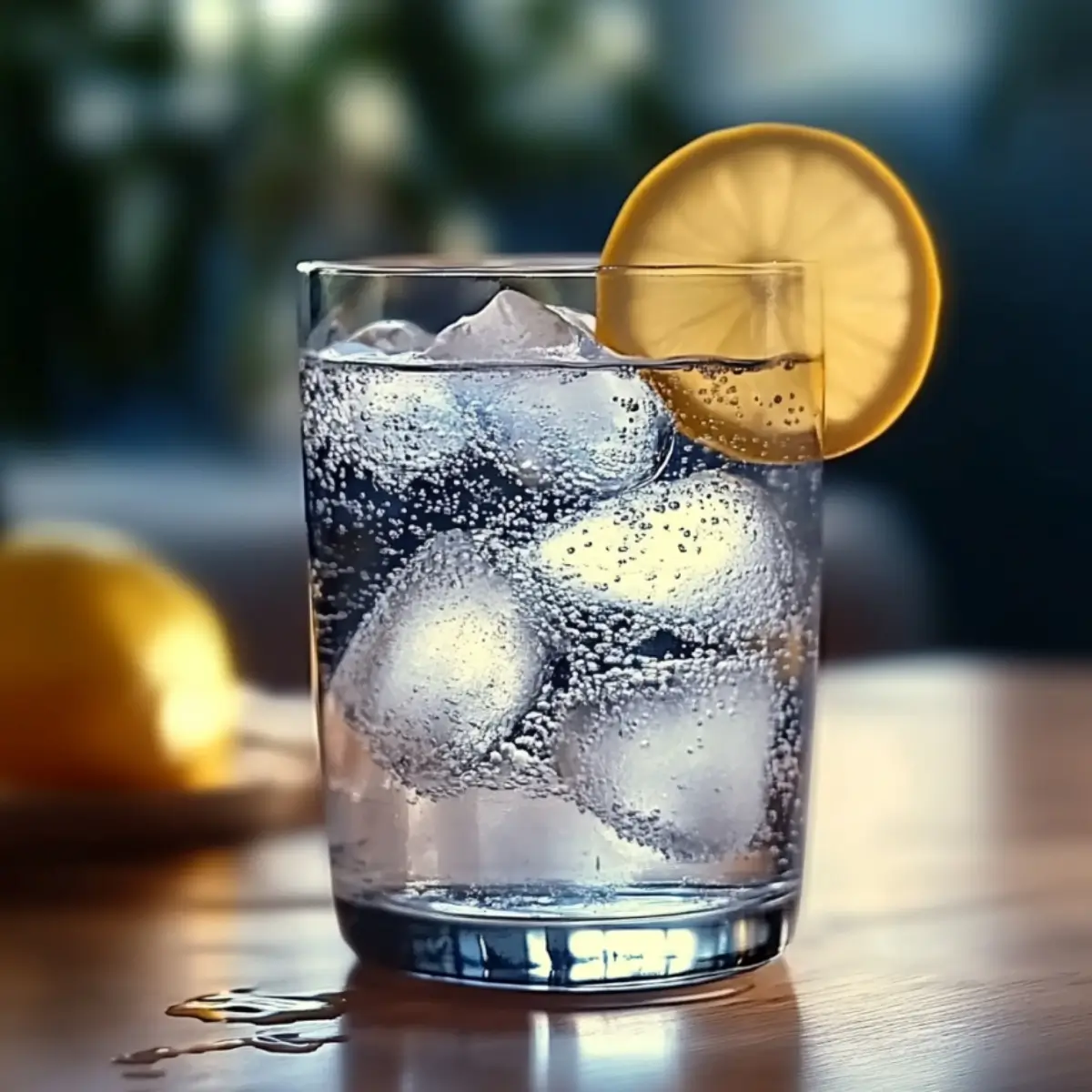 Hands preparing Ice Water Hack For Weight Loss by adding fresh lemon juice to ice-cold water in glass pitcher