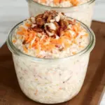 high protein carrot cake overnight oats