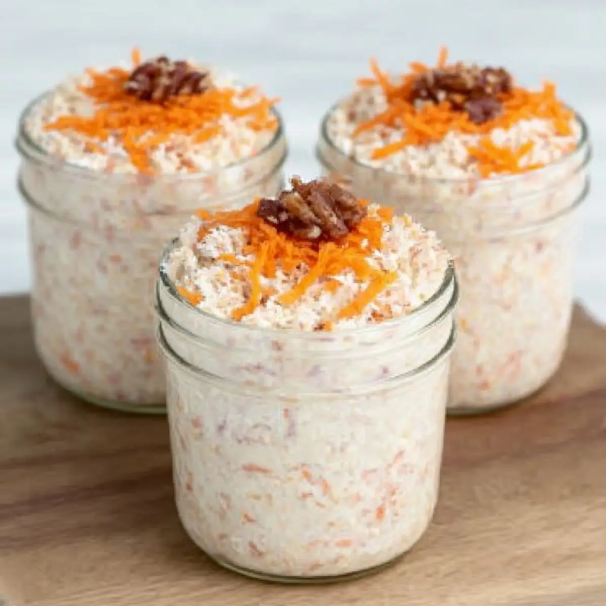 high protein carrot cake overnight oats