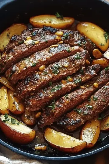 Garlic Butter Steak and Potatoes Skillet