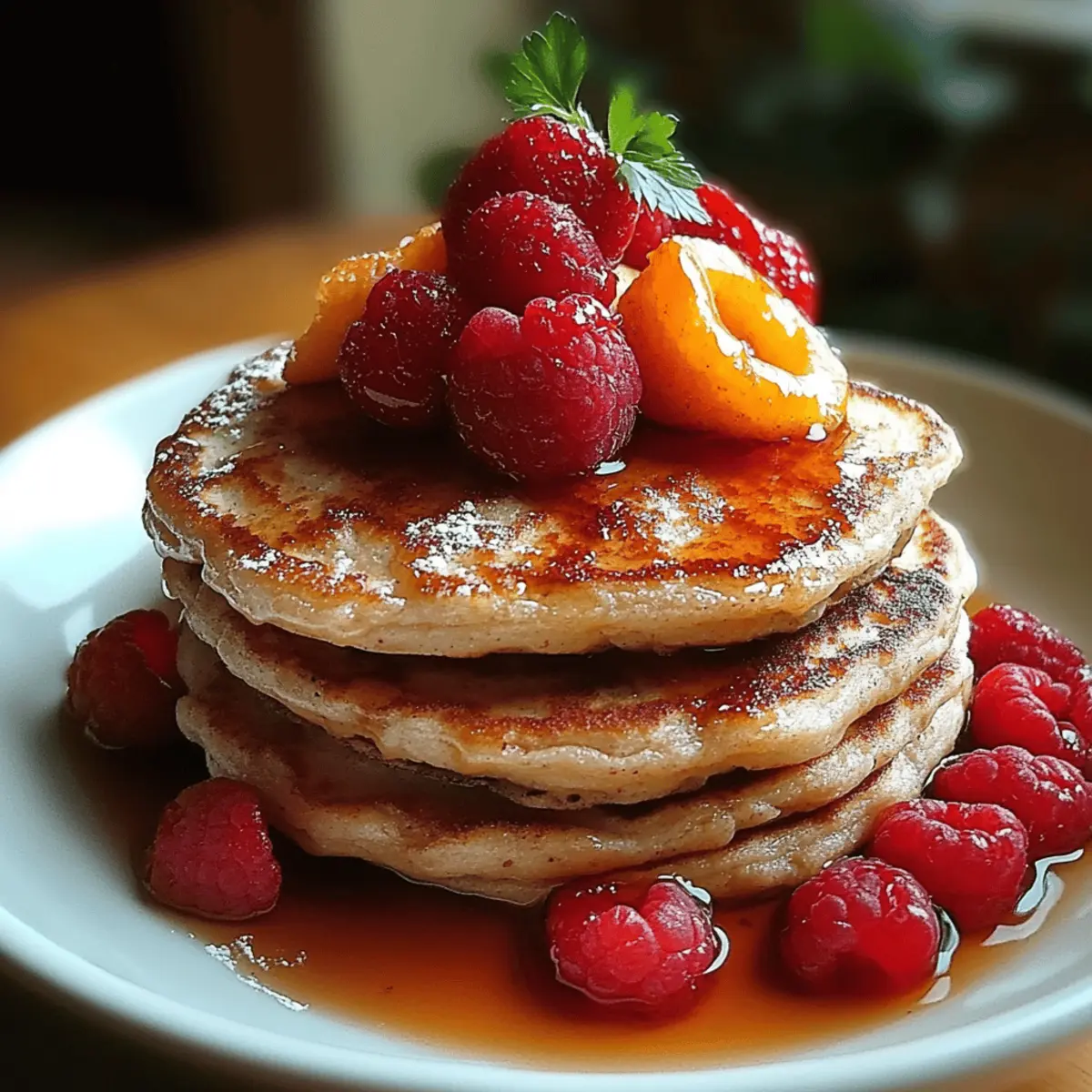 Fluffy Oatmeal Pancakes