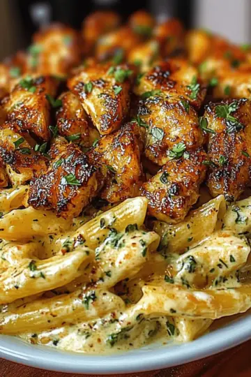 Cajun Garlic Butter Chicken Penne in Creamy Parmesan Sauce