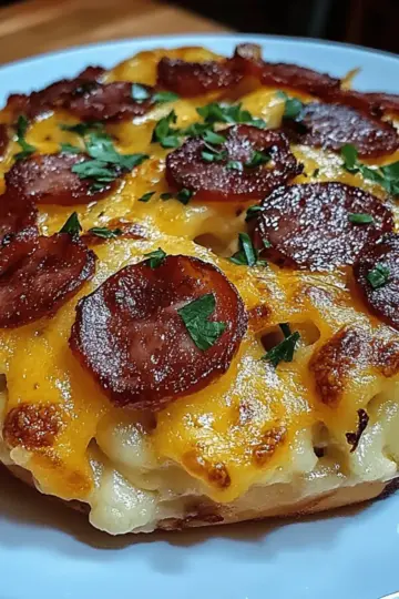 Kielbasa Sausage Cheesy Potato Casserole