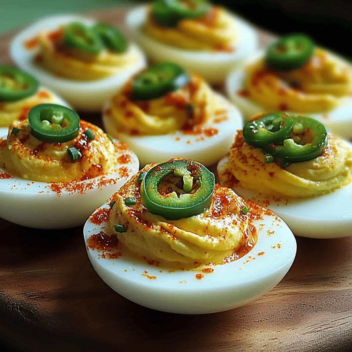 Modern Deviled Eggs with Avocado and Sriracha Twist