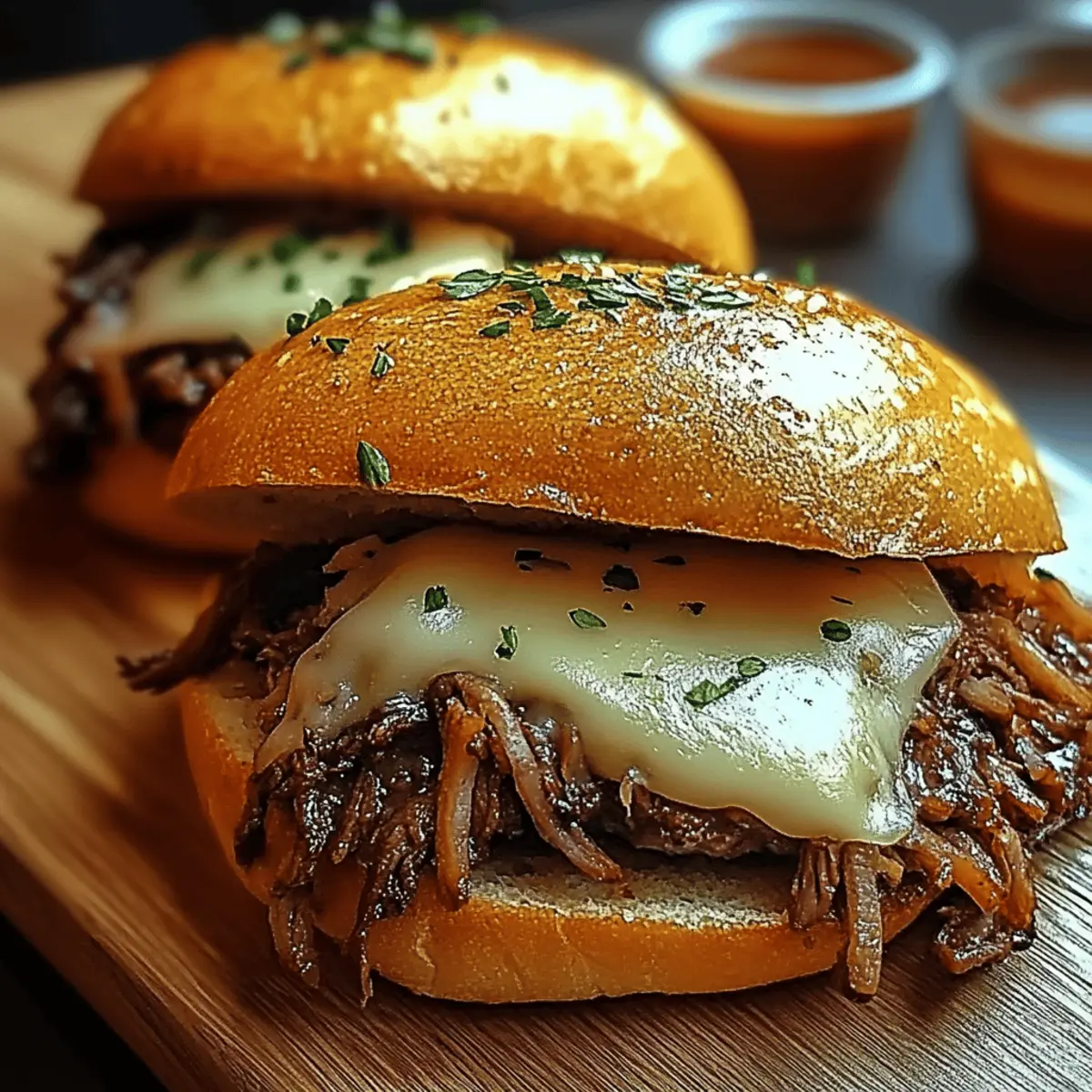 Slow Cooker French Dip Sandwiches