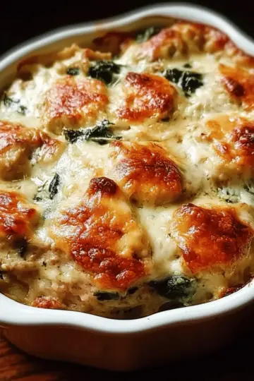 Spinach Artichoke Chicken Casserole