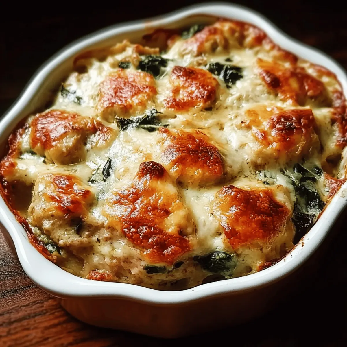 Spinach Artichoke Chicken Casserole