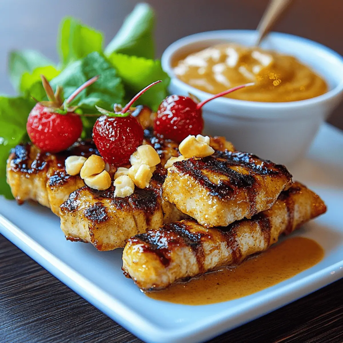 Chicken Satay with Thai Peanut Sauce