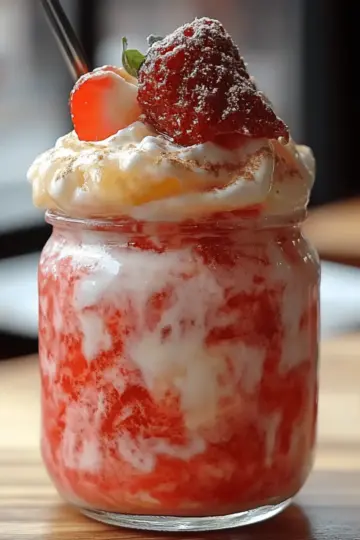 Refreshing Strawberry Ice Cream Float