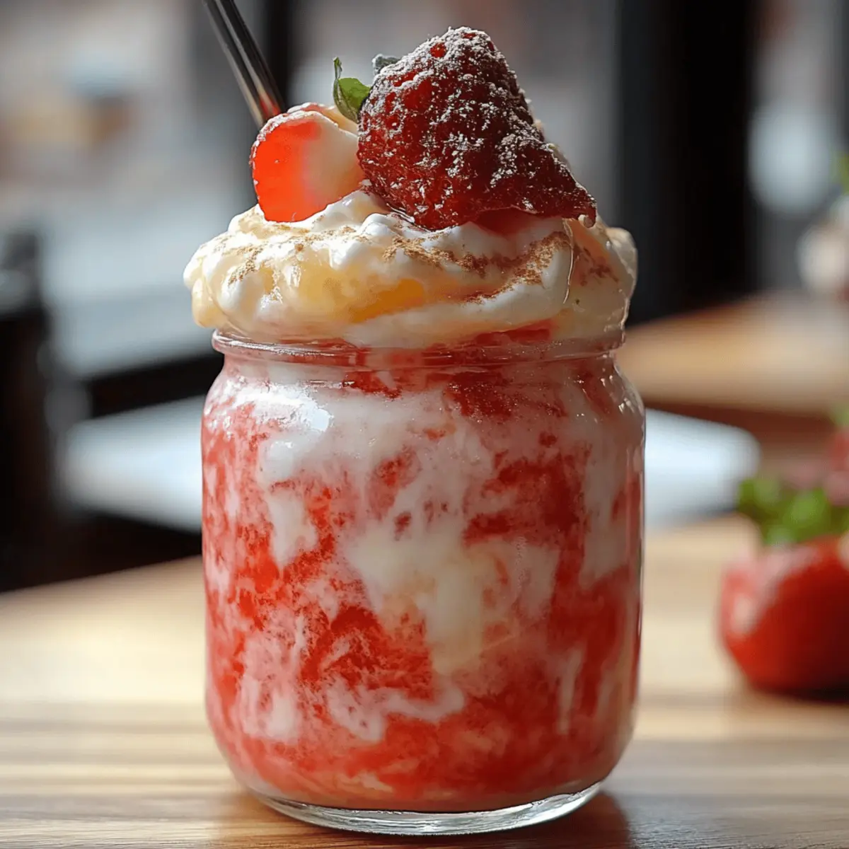 Refreshing Strawberry Ice Cream Float