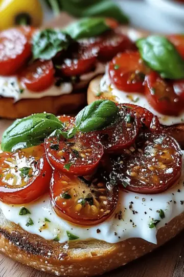 Burrata Bruschetta with Fresh Tomato Basil