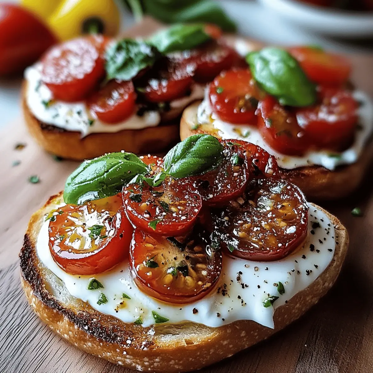 Burrata Bruschetta with Fresh Tomato Basil
