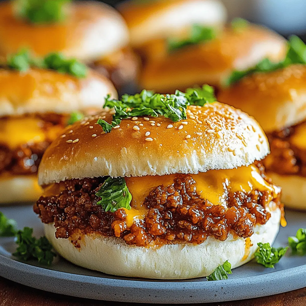 Cheesy Sloppy Joe Sandwiches