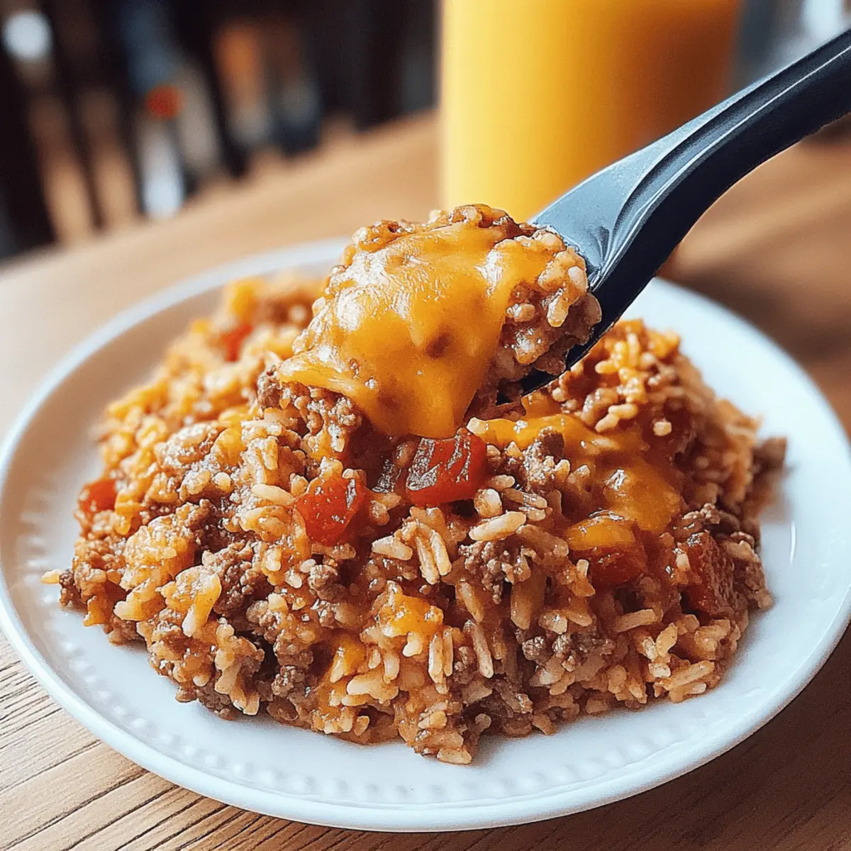 Cheesy Taco Ground Beef and Rice