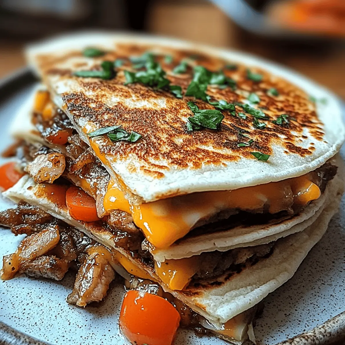 Philly Cheese Steak Quesadillas