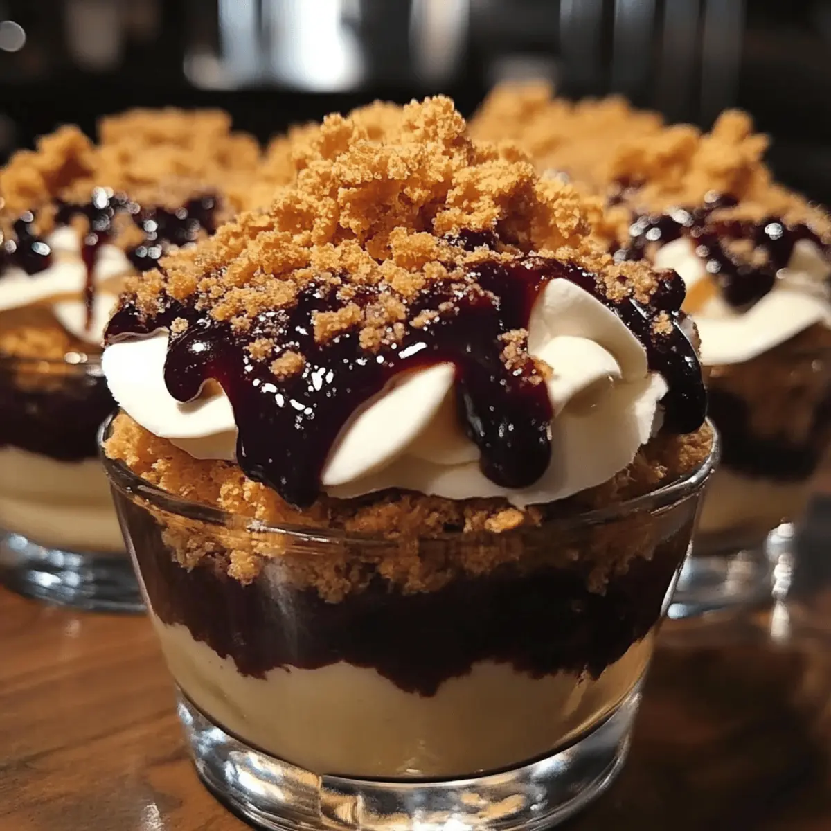 Indulgent Cake Trifles with Creamy Cheesecake Blueberry Sauce 3