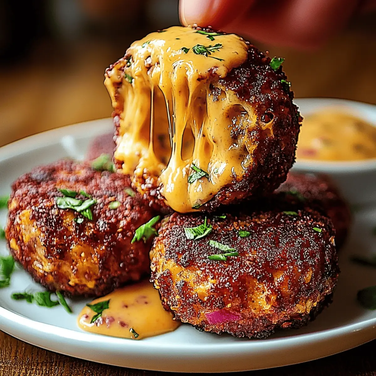 Reuben Balls with Spicy Thousand Island Dip