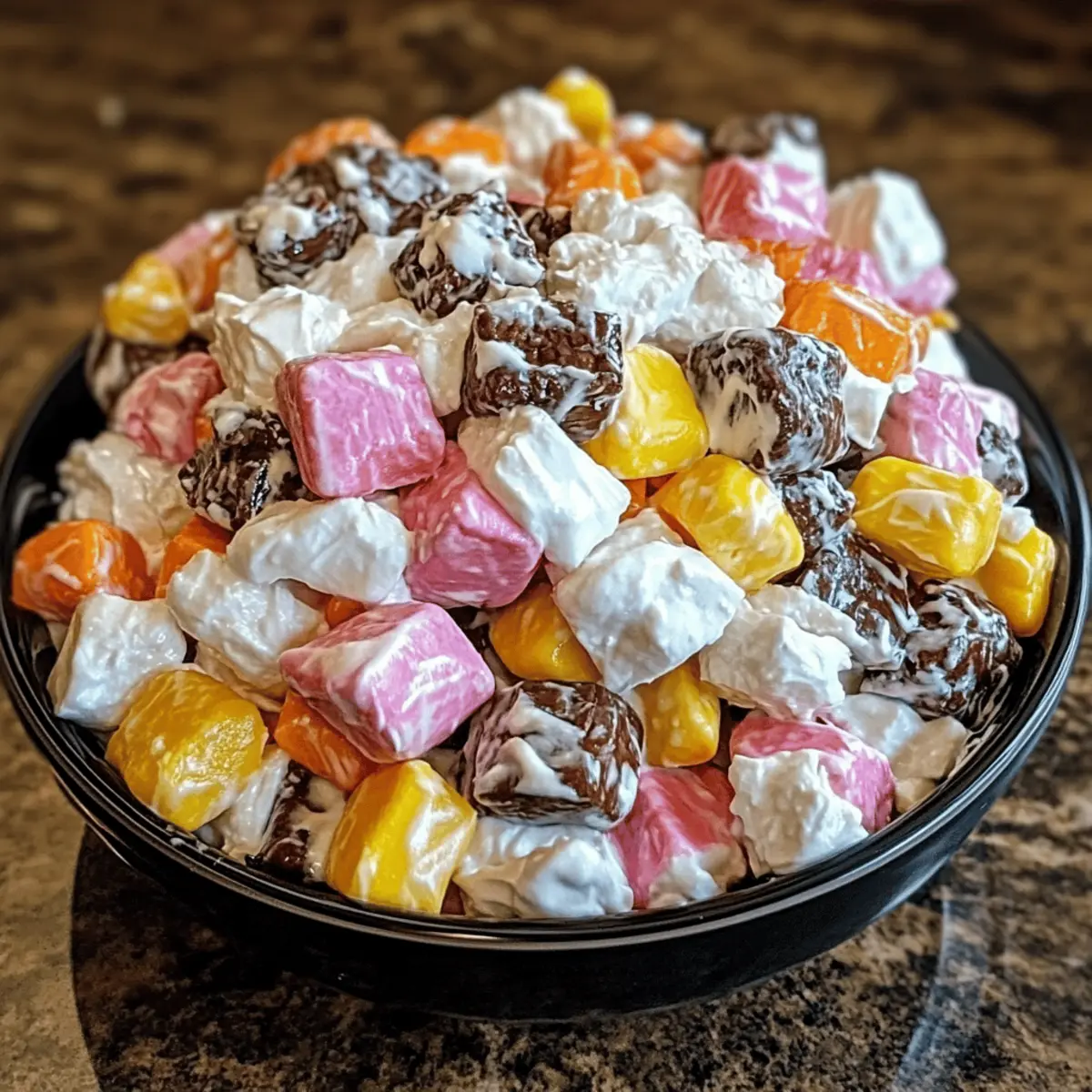 Indulgent Rocky Road Fluff Salad for Your Sweet Cravings 4 Rocky Road Fluff Salad