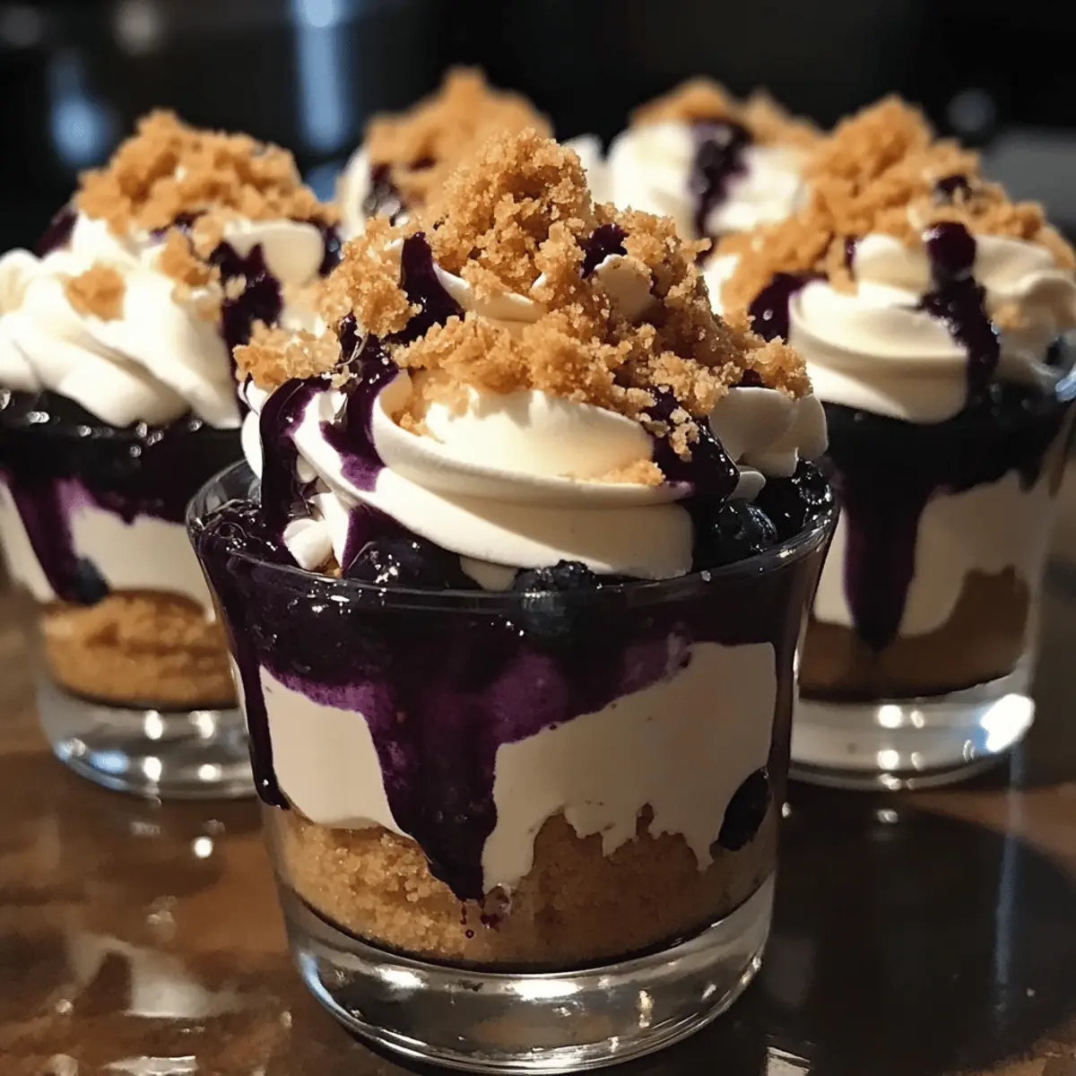 Decadent Cake Trifles with Creamy Cheesecake Blueberry Sauce 2