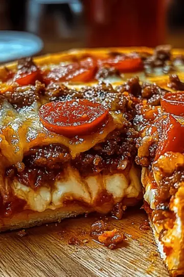 Deep-Dish Hamburger Sausage Pepperoni Pie