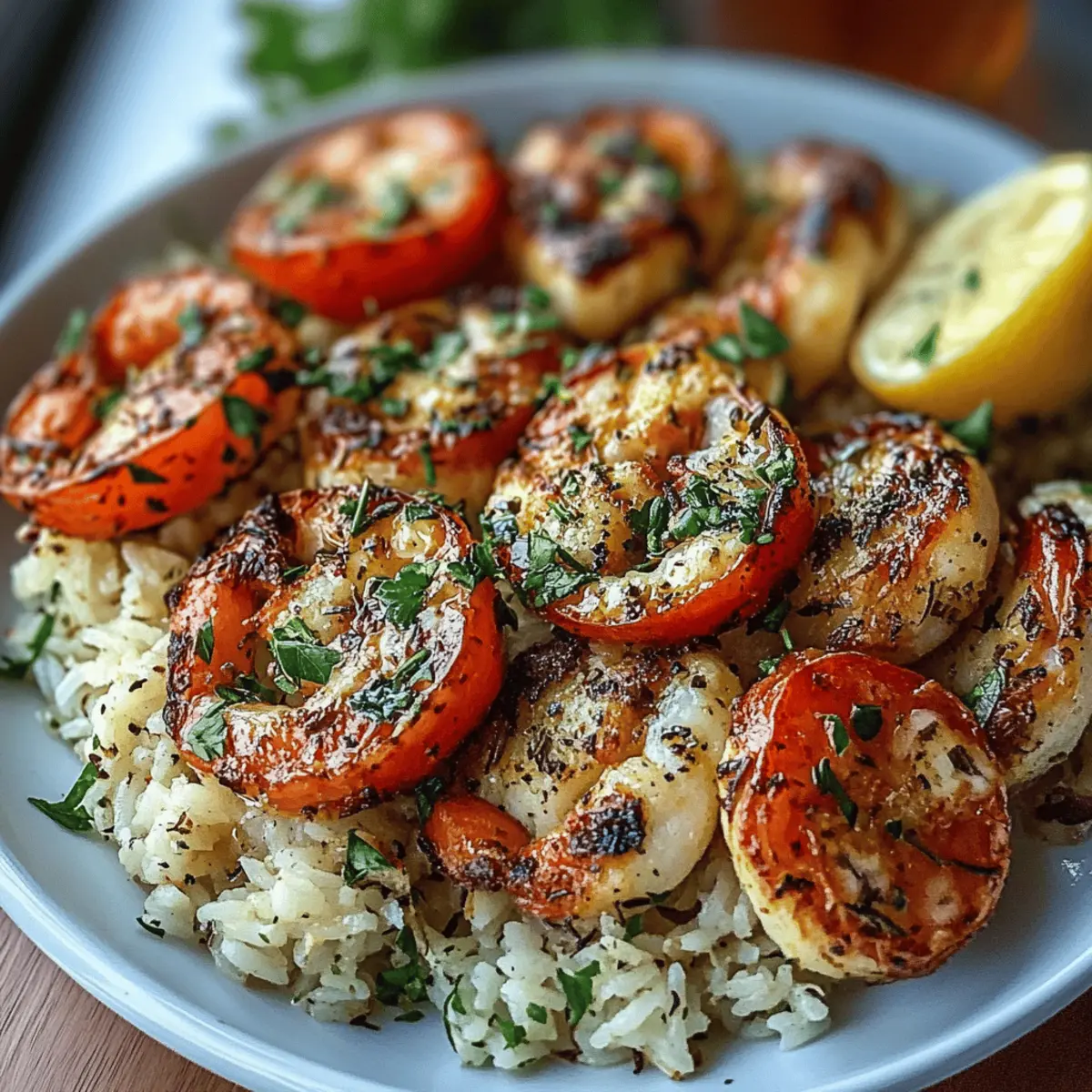 Garlic Butter Shrimp Bowl with Creamy Herb Rice