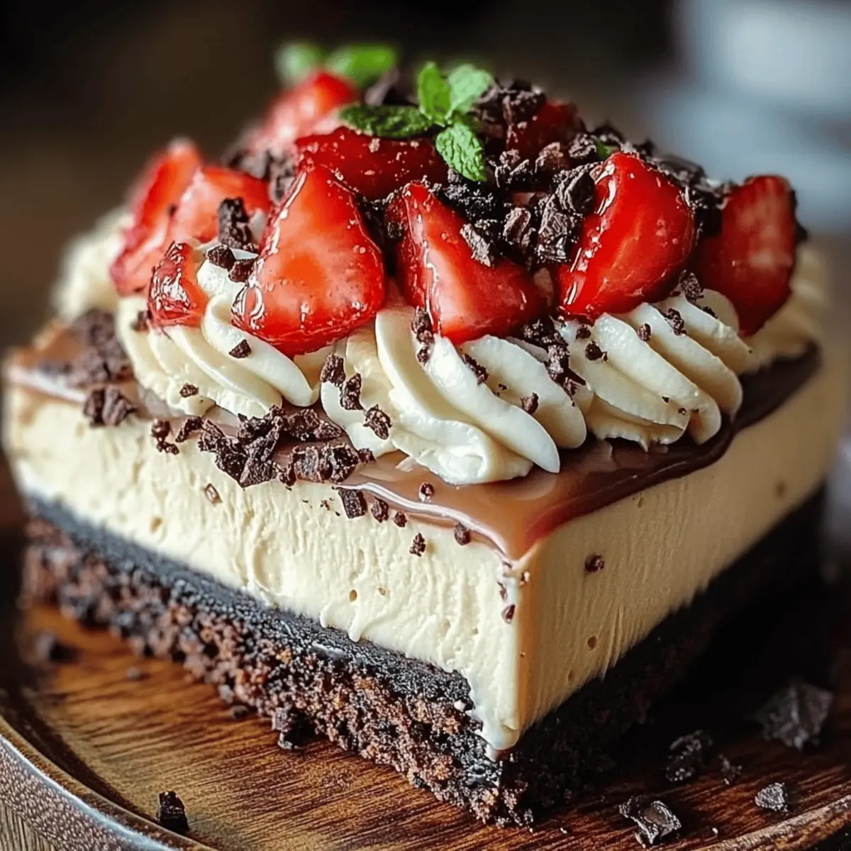 Indulgent Vanilla Cheesecake with Chocolate Crust Delight 2