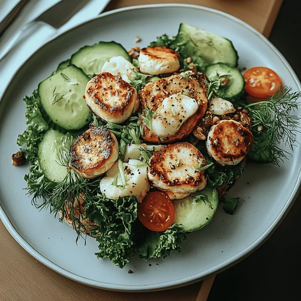 Delicious Crispy Torn Halloumi Salad with Fresh Greens and Zesty Dressing 2 zyhcyg3irg8pj0wvifeb