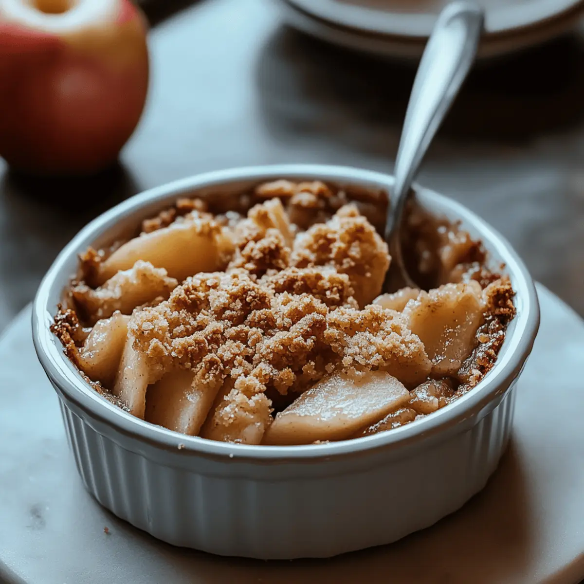Irresistible Apple Crumble with Juicy Fruit Filling & Topping 1 Apple Crumble with Homemade Topping and Juicy Fruit Filling fyfdmb