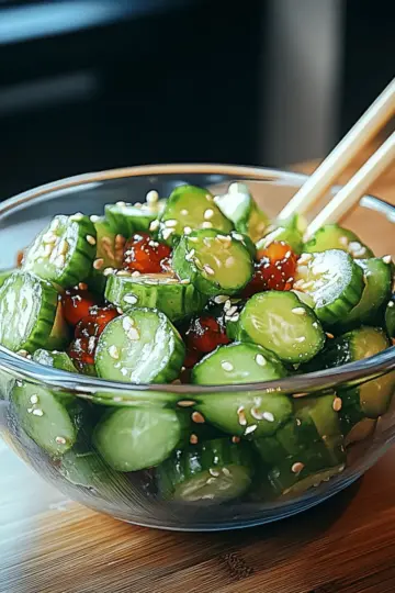 Asian Cucumber Salad With Fresh Herbs and Tangy Dressing vzsp1a