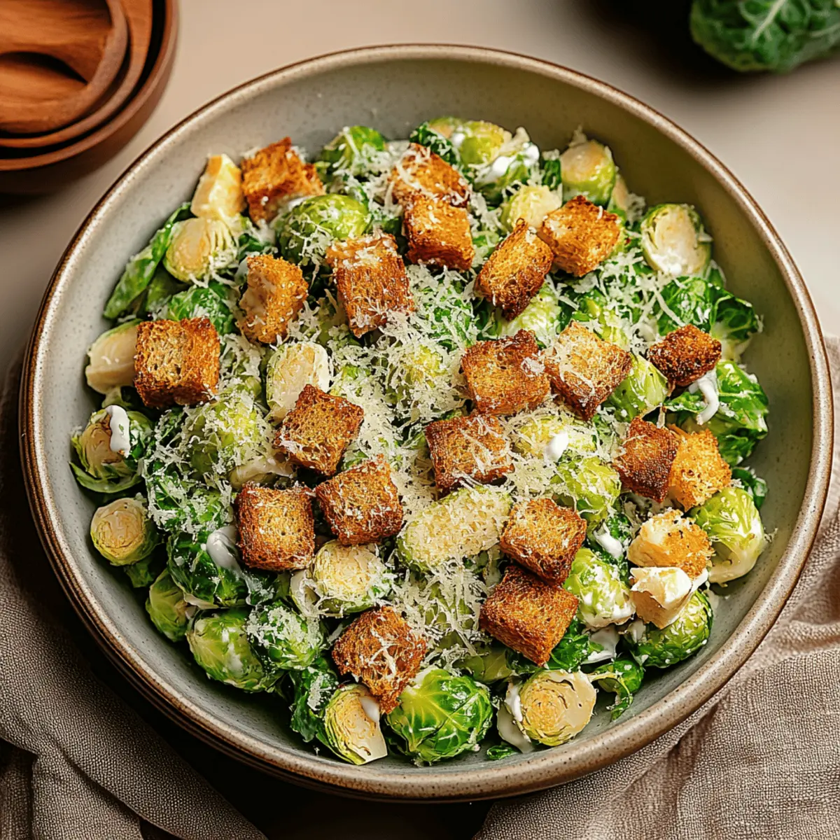 Crispy Brussels Sprouts Caesar Salad with Fresh Flavor Boost 4 Brussels Sprouts Caesar Salad with Crispy and Fresh Ingredients
