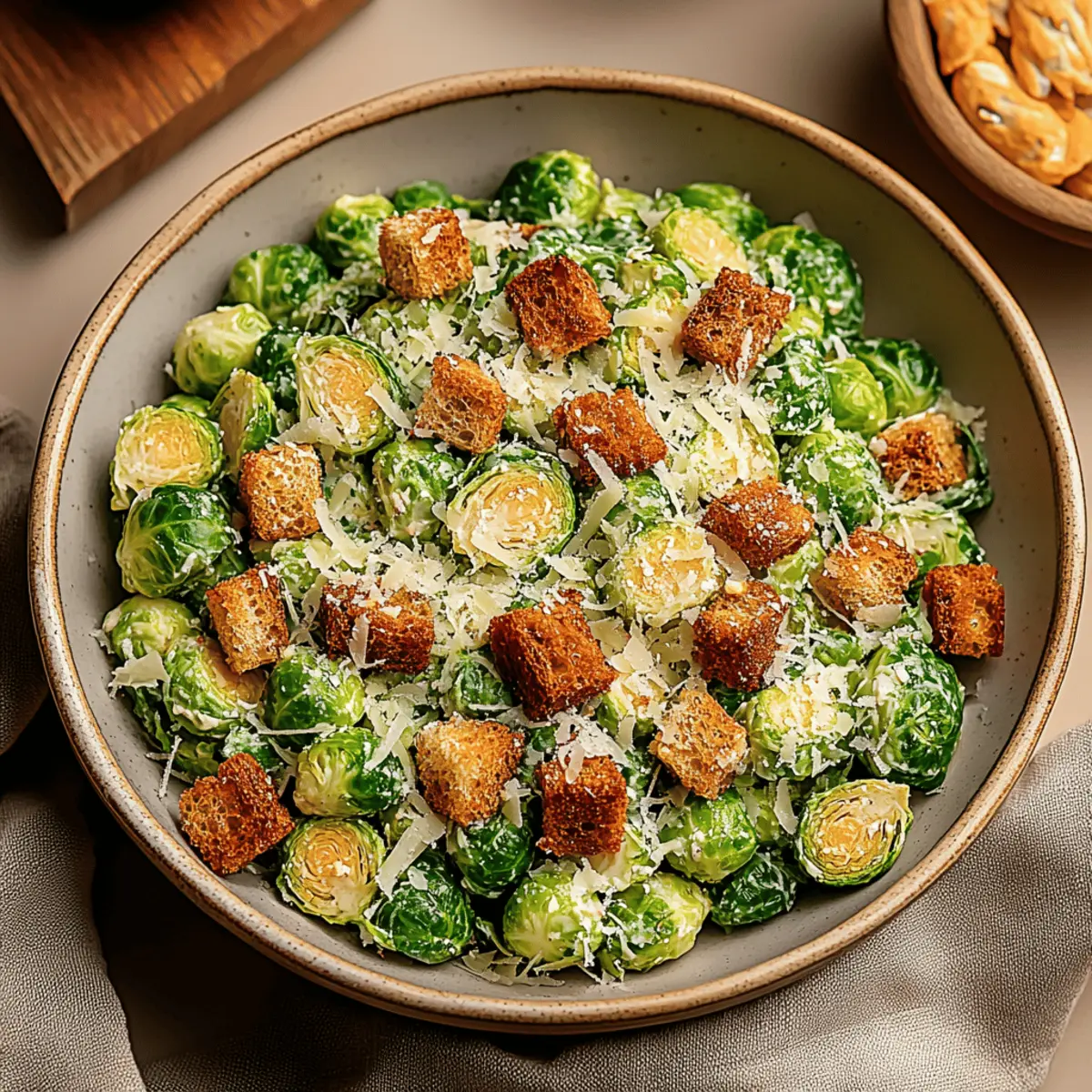 Crispy Brussels Sprouts Caesar Salad with Fresh Flavor Boost 2 Brussels Sprouts Caesar Salad with Crispy and Fresh Ingredients phyjoq