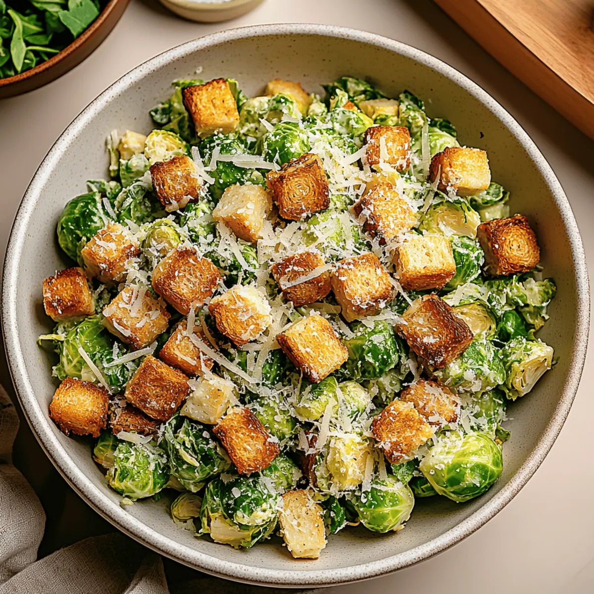Crispy Brussels Sprouts Caesar Salad with Fresh Flavor Boost 1