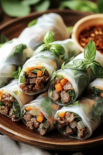 Thai Basil Beef Rolls nbbblr