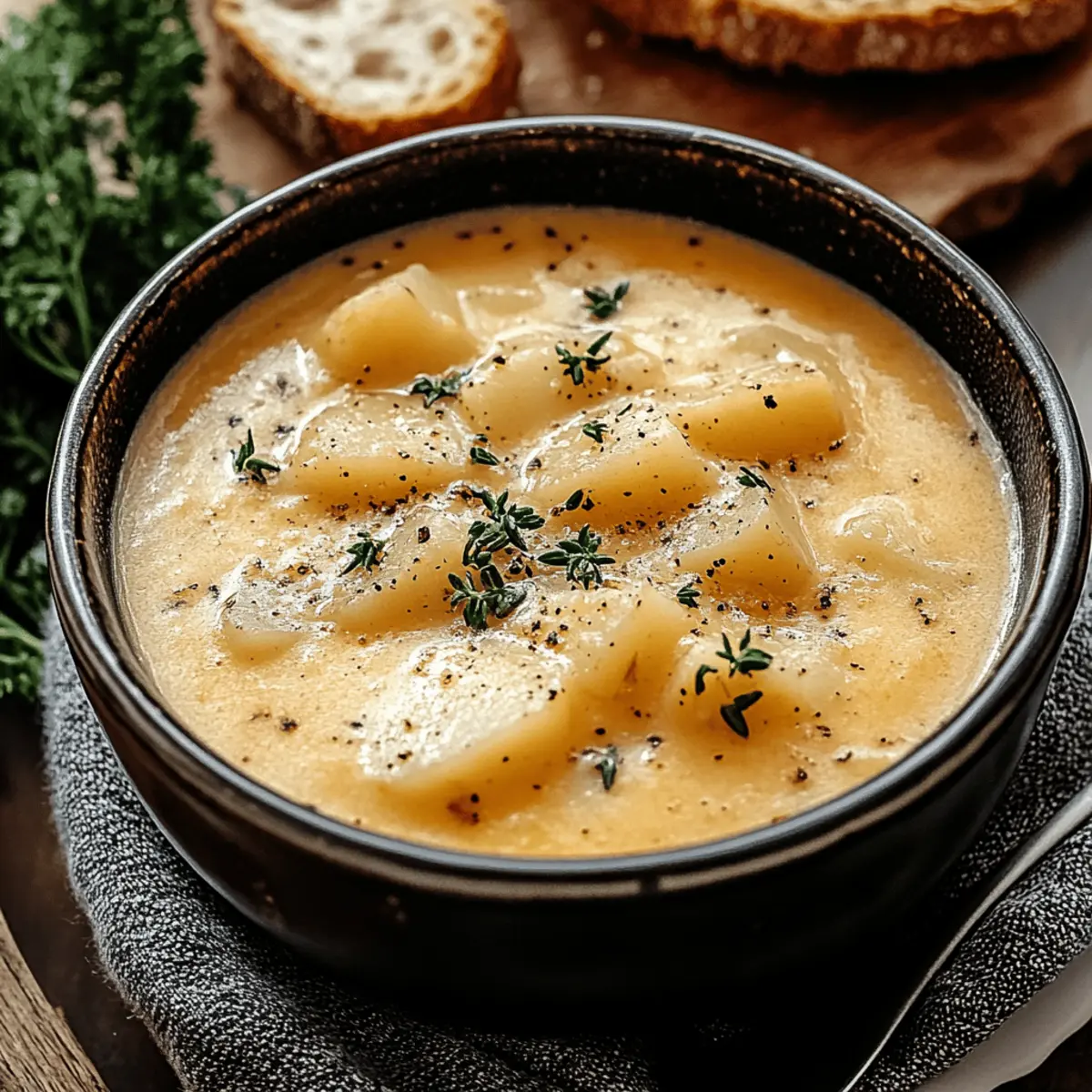 Irresistible Hearty Cheddar Garlic Herb Potato Soup Recipe 2