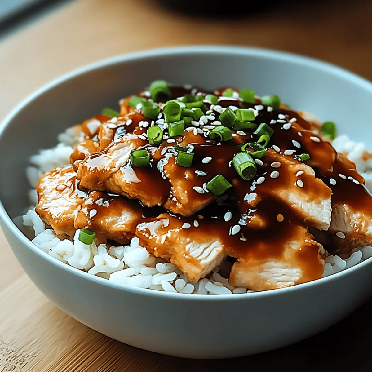 Savory Caramelized Soy Chicken with Garlic Ginger Broth and Rice 1