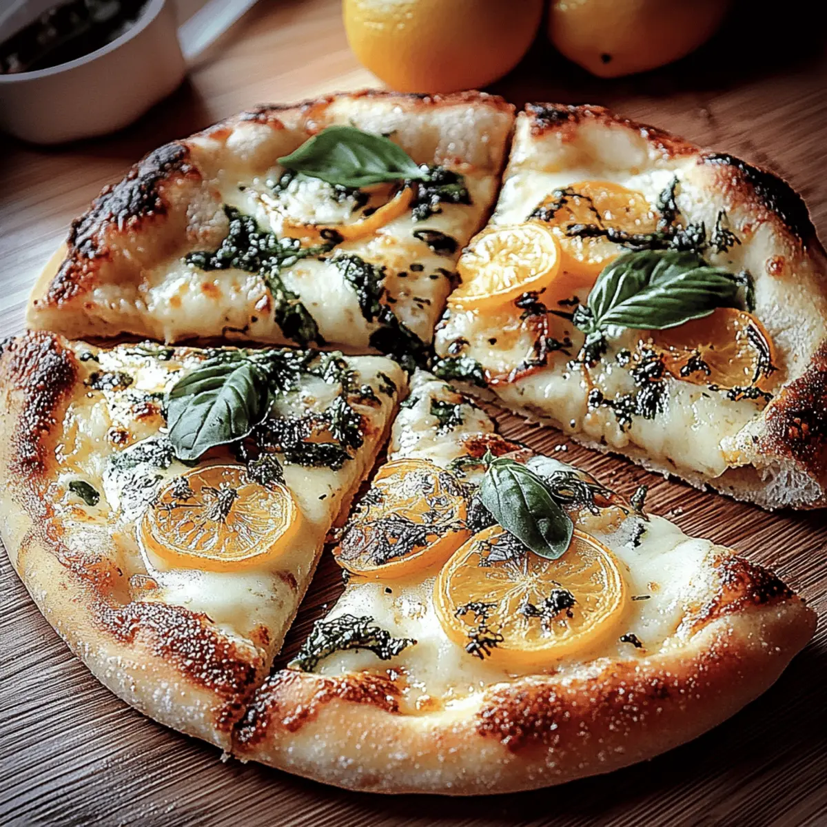 Indulgent 3 Cheese Lemon Basil Pizza for Pizza Lovers 4 3 Cheese Lemon Basil Pizza