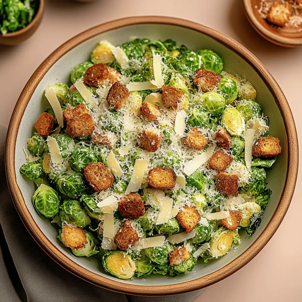 Indulgent Brussels Sprouts Caesar Salad for the Win 4 Brussels Sprouts Caesar Salad