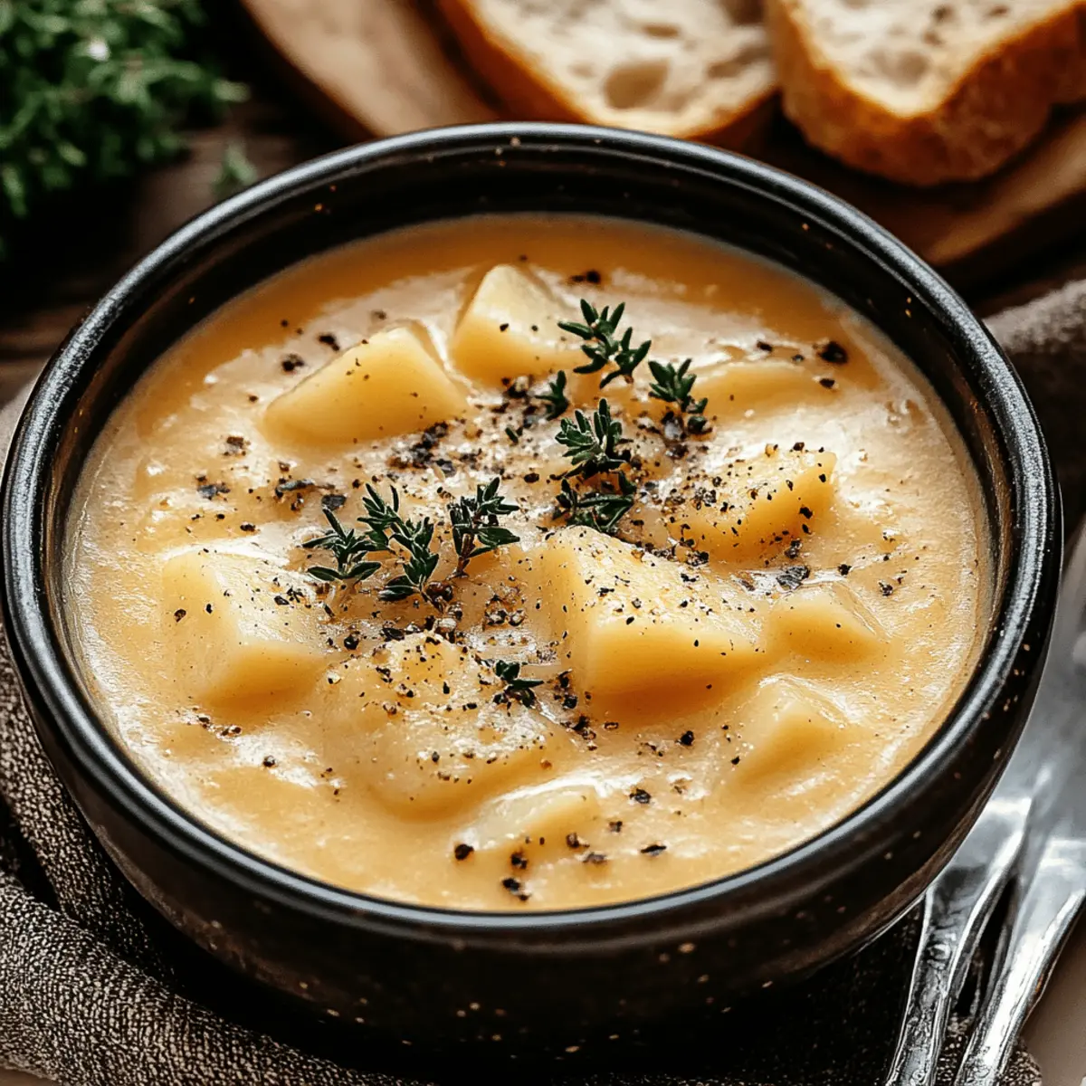 Irresistible Hearty Cheddar Garlic Herb Potato Soup Recipe 1
