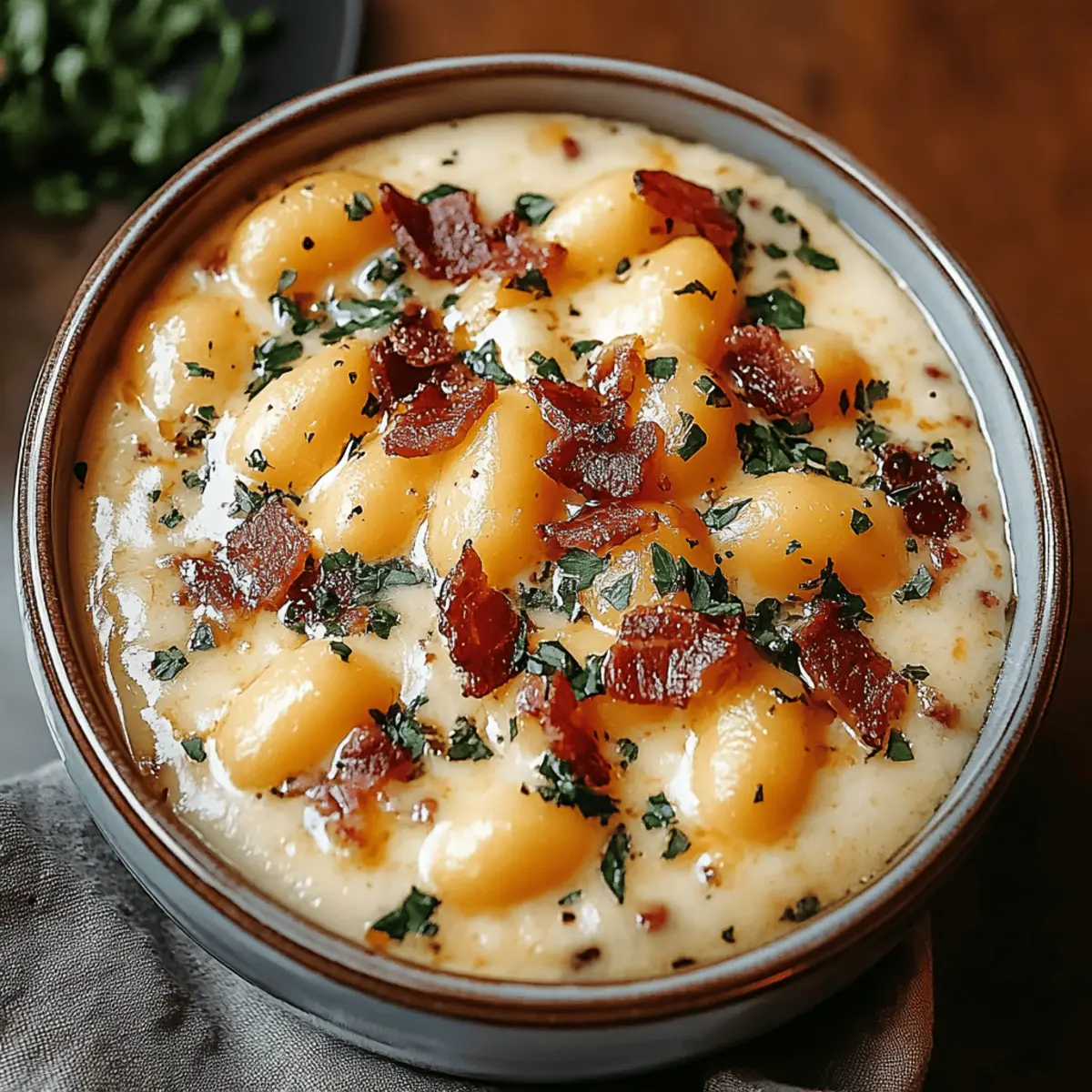 Indulgent Bacon Cheddar Gnocchi Soup for Cozy Comfort 4 Bacon Cheddar Gnocchi Soup for a Creamy Comfort Meal