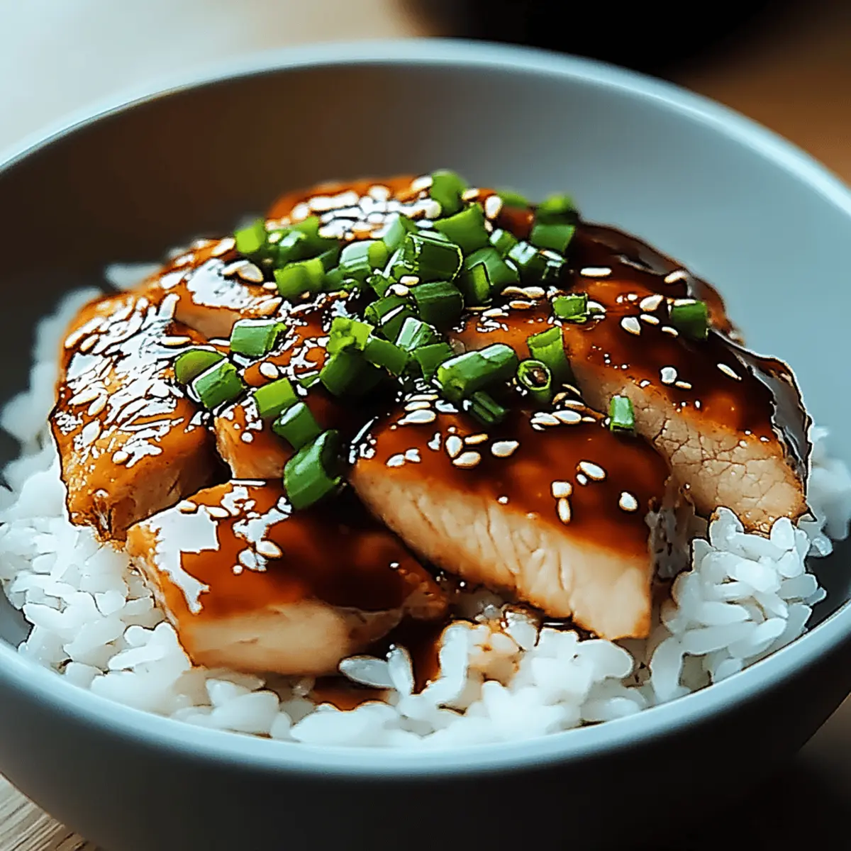 Savory Caramelized Soy Chicken with Garlic Ginger Broth and Rice 3