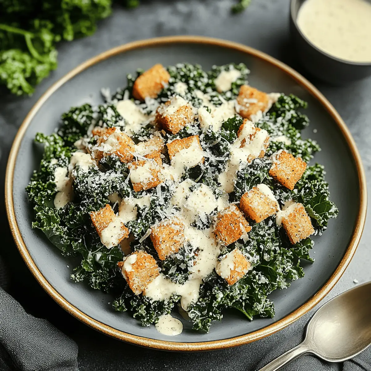 Irresistibly Creamy Roasted Garlic and Kale Caesar Salad with Dressing 3 rsshwebguvmauy978jtb