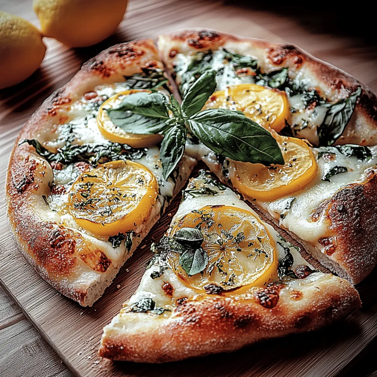 Indulgent 3 Cheese Lemon Basil Pizza for Pizza Lovers 1