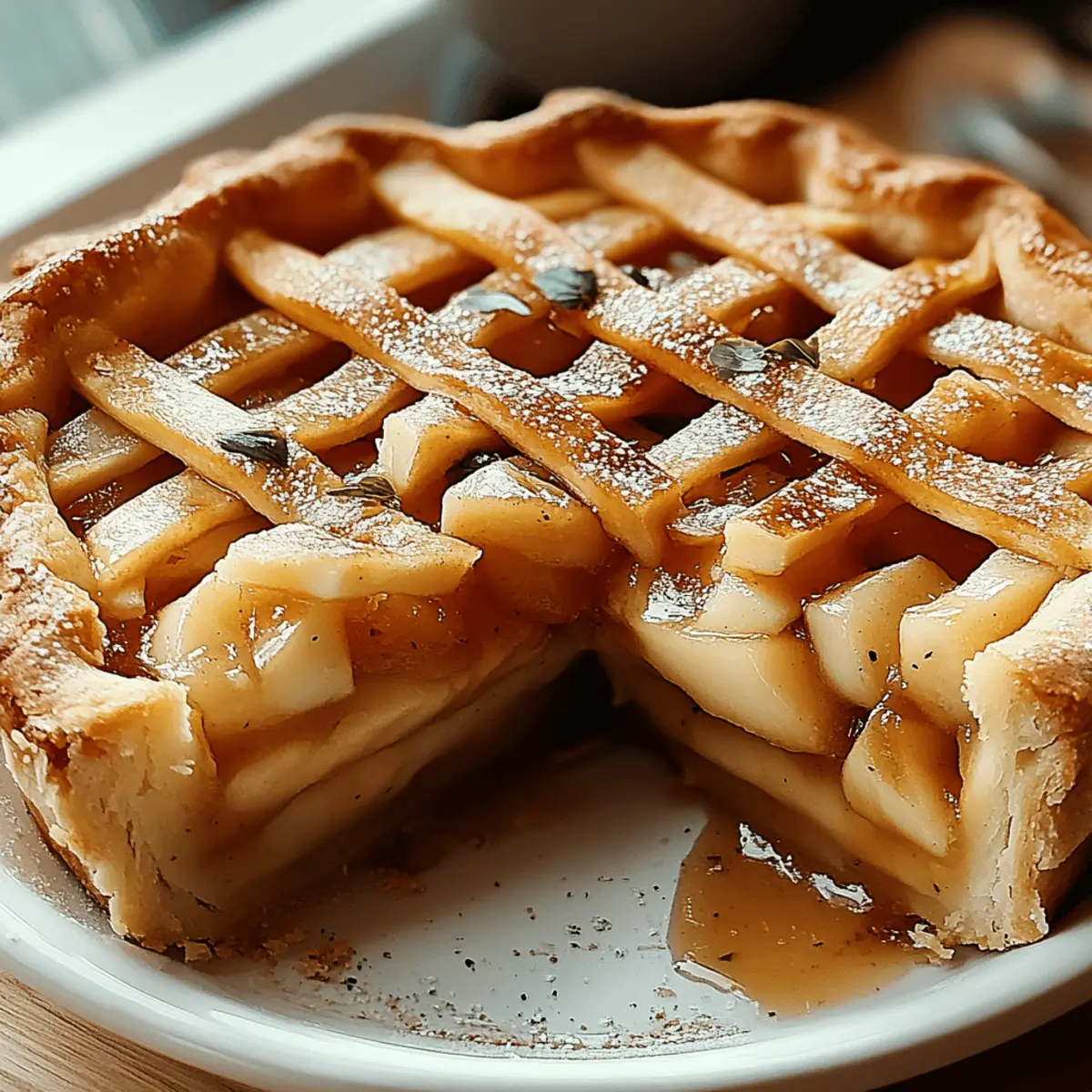 Indulgent Toffee Crumble Apple Pie with Sweet Caramel Topping 3