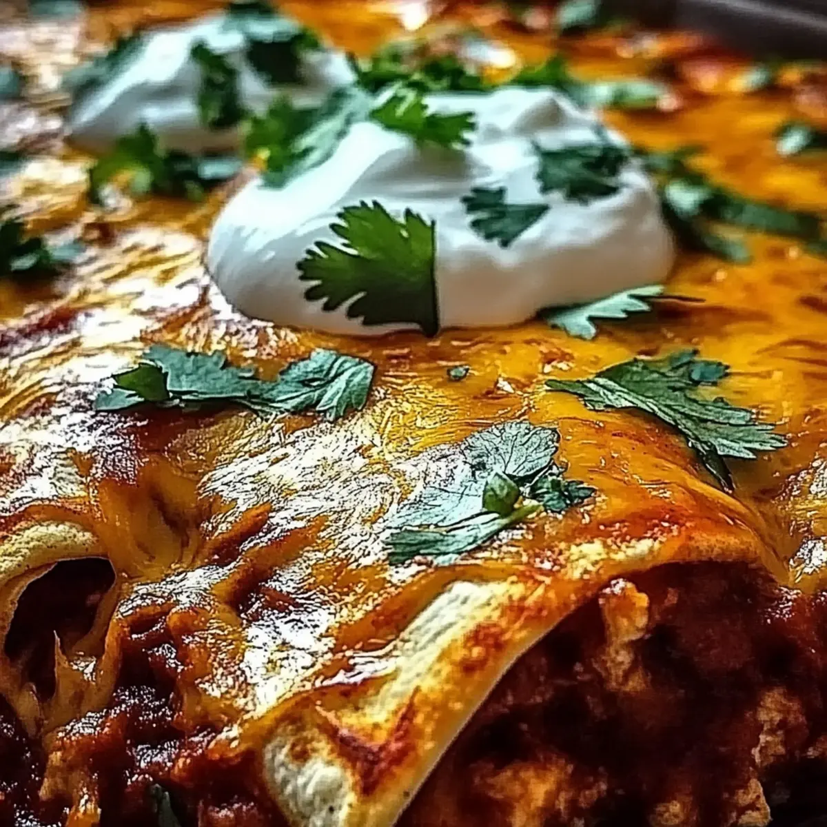 Cheesy Spicy Baked Chicken Enchiladas