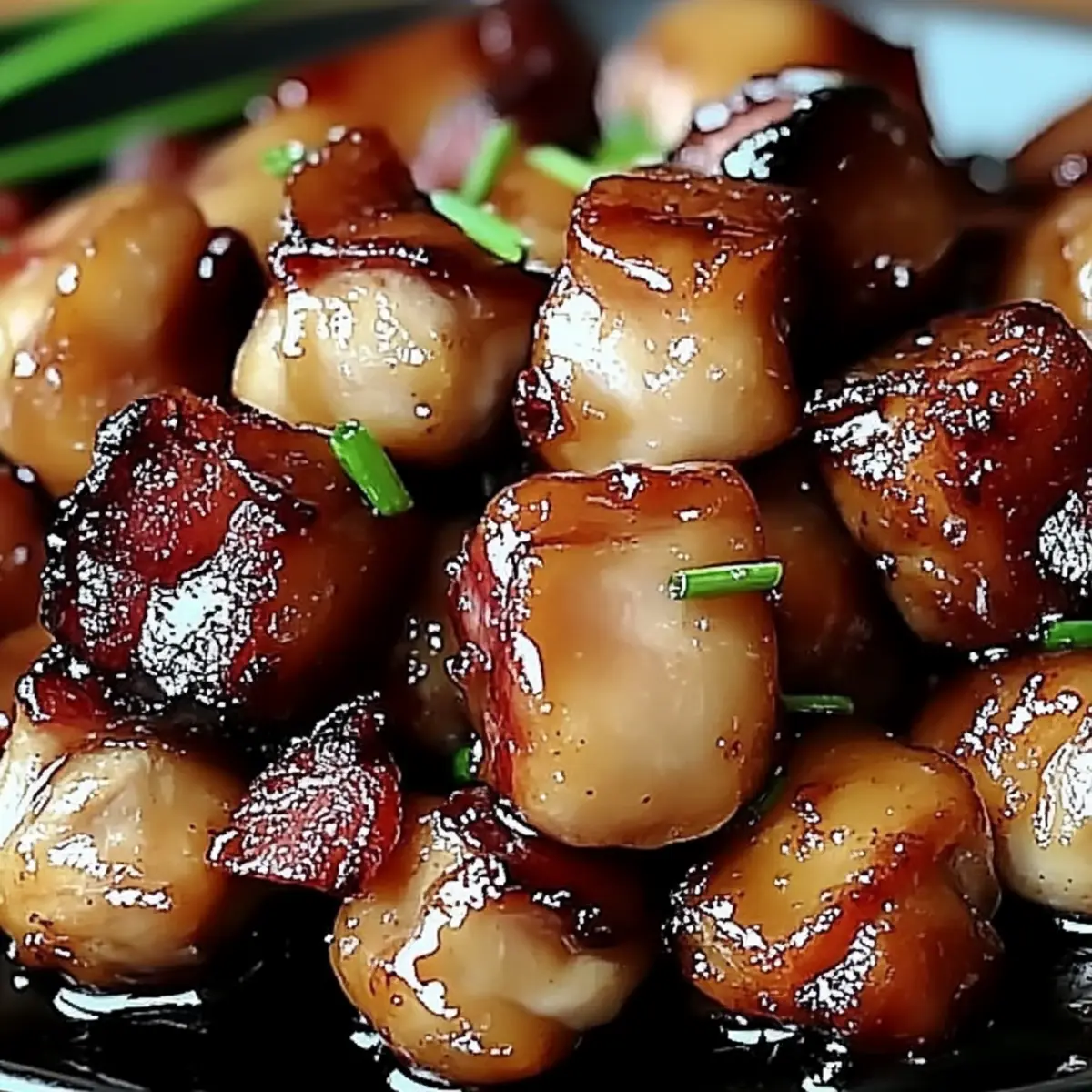 Maple Glazed Bacon Chicken Bites