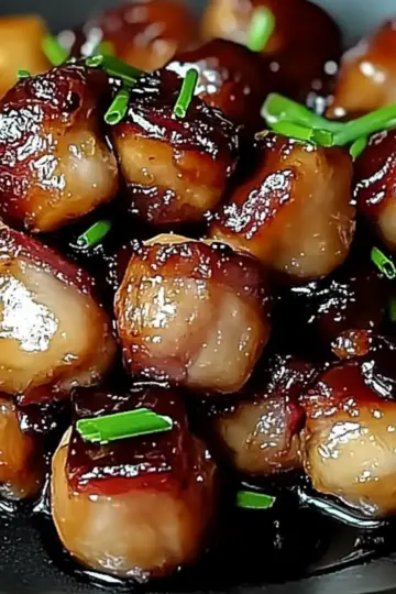 Maple Glazed Bacon Chicken Bites
