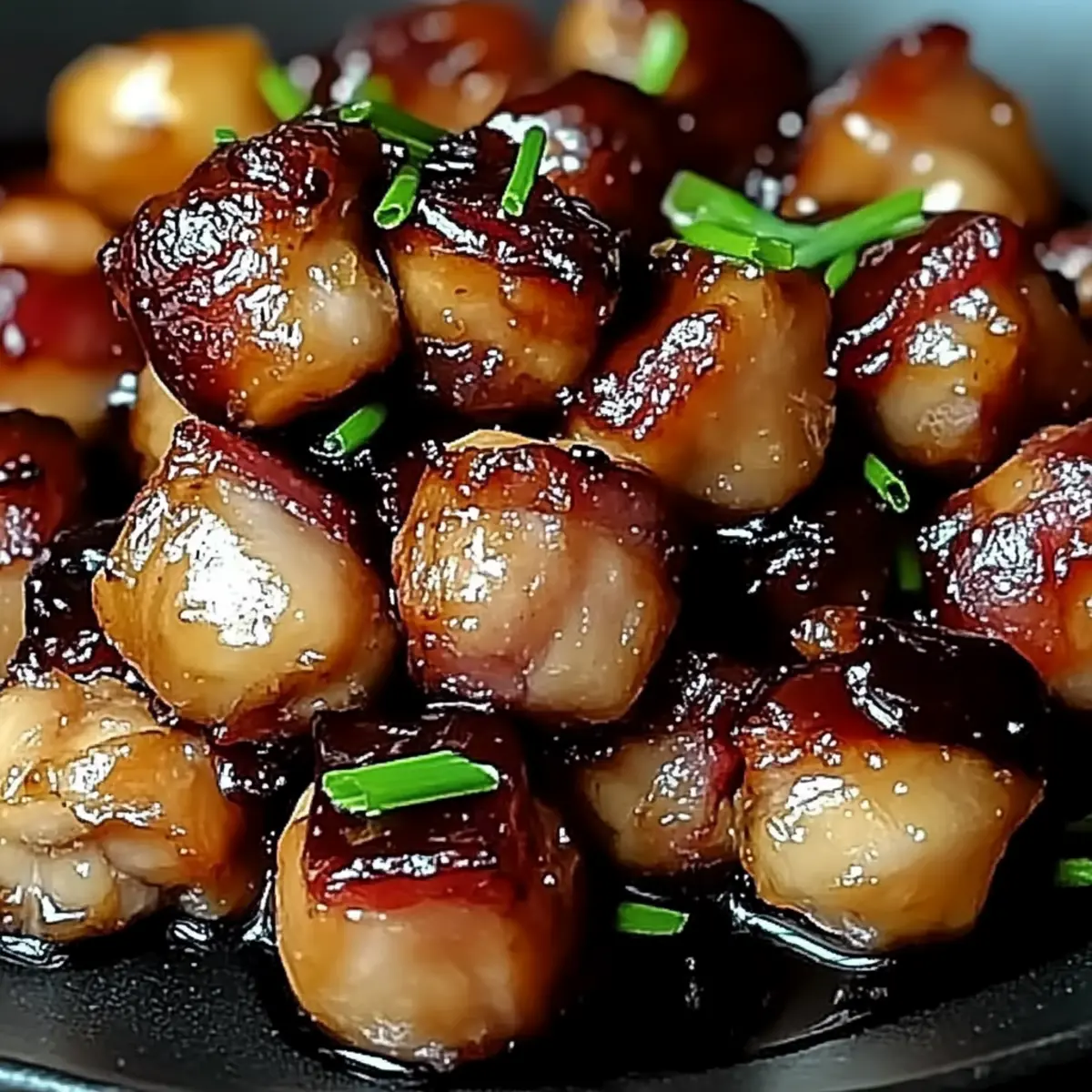 Maple Glazed Bacon Chicken Bites