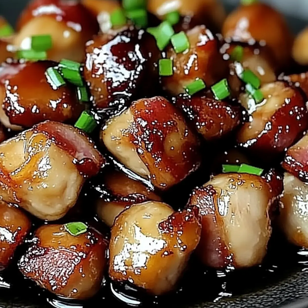 Maple Glazed Bacon Chicken Bites